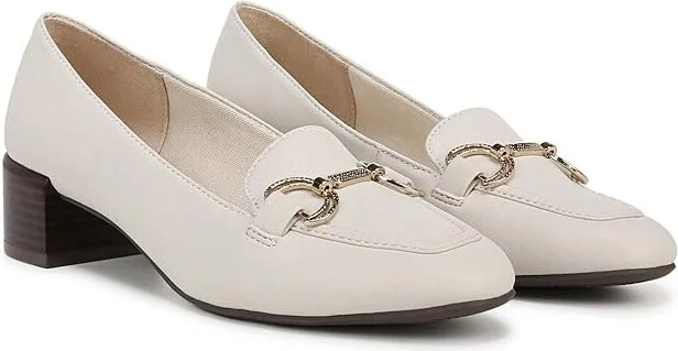 LifeStride Bliss High Women's Heels Bone : 10 W (C), Leather