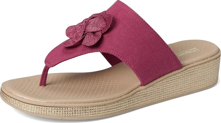 LifeStride Bloom Thongs Women's Sandals Dusty Rose Denim Fabric : 10 W (C), Textile - Image 5