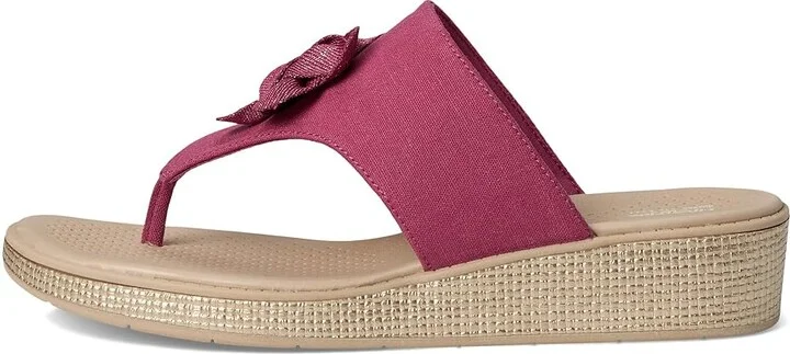 LifeStride Bloom Thongs Women's Sandals Dusty Rose Denim Fabric : 10 W (C), Textile - Image 6