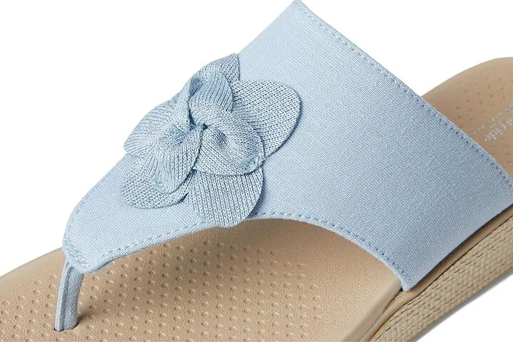 LifeStride Bloom Thongs Women's Sandals Skyway Blue Linen Fabric : 11 W (C), Textile - Image 7