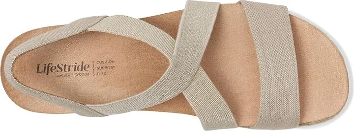 LifeStride Breeze Women's Wedge Shoes Almond Milk : 7 M (B), Faux Leather - Image 2