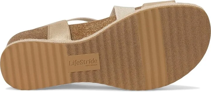 LifeStride Breeze Women's Wedge Shoes Gold : 10 W (C), Faux Leather - Image 3