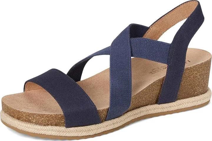 LifeStride Breeze Women's Wedge Shoes Navy : 8 W (C), Faux Leather - Image 5