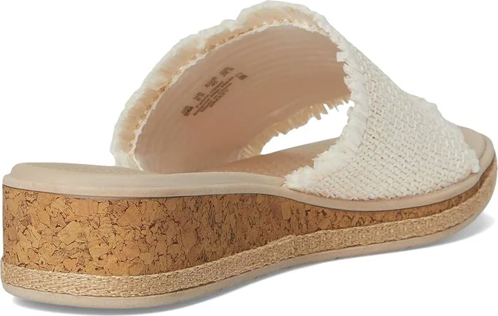 LifeStride Breezy Slides Women's Sandals Natural Stretch Raffia Fabric : 10 M (B), Synthetic - Image 4