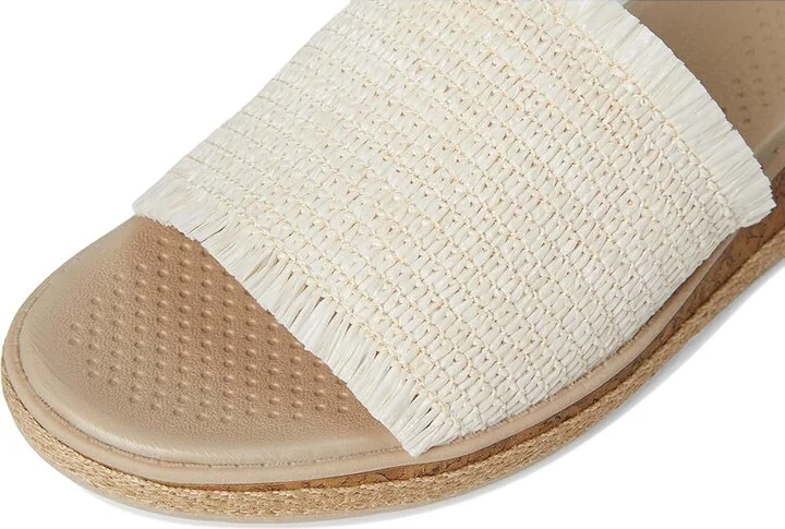 LifeStride Breezy Slides Women's Sandals Natural Stretch Raffia Fabric : 10 M (B), Synthetic - Image 7
