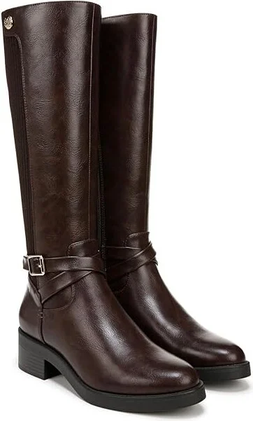 LifeStride Brittany Mid Shaft Boots Women's Boots Dark Brown Wide Calf : 10 W (C), Leather