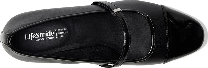LifeStride Brooke Women's Sandals Black Faux Leather : 11 W (C), Rubber/Synthetic - Image 2