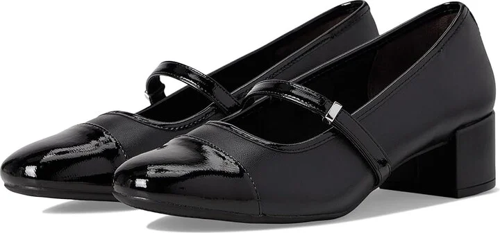 LifeStride Brooke Women's Sandals Black Faux Leather : 11 W (C), Rubber/Synthetic