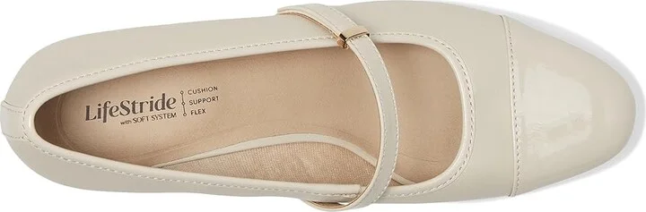 LifeStride Brooke Women's Sandals Bone Faux Leather : 9 M (B), Rubber/Synthetic - Image 2