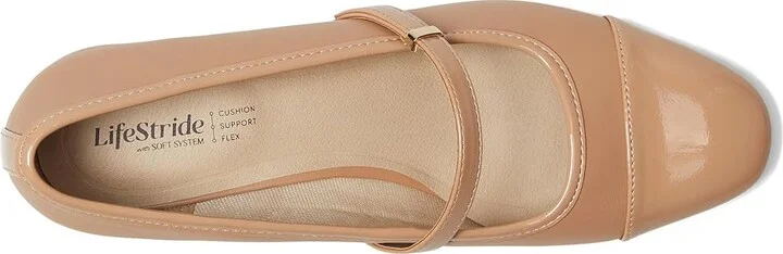 LifeStride Brooke Women's Sandals Sienna Tan Faux Leather : 11 W (C), Rubber/Synthetic - Image 2