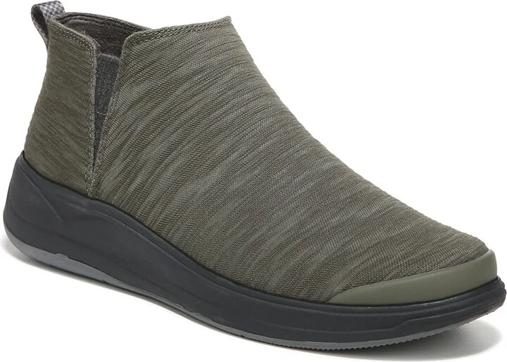 LifeStride BZees Womens Tempo Chelsea Ankle Boot Olive Night 8.5 M