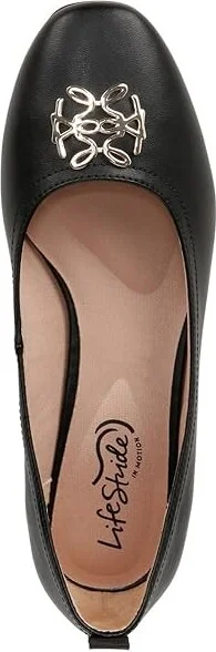 LifeStride Cameo 2 Ballet Flats Women's Flat Shoes Black : 9.5 W (C), Leather - Image 2