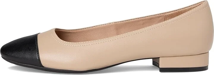 LifeStride Cameo 3 Ballet Flats Women's Flat Shoes Black/Taupe : 5.5 M (B), Leather - Image 6