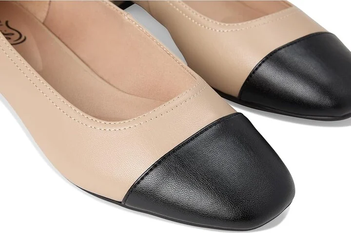 LifeStride Cameo 3 Ballet Flats Women's Flat Shoes Black/Taupe : 5.5 M (B), Leather - Image 7
