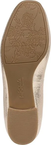 LifeStride Cameo Flats Women's Flat Shoes Platino Gold : 8 W (C), Synthetic - Image 3