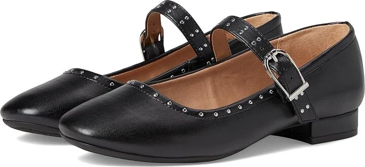 LifeStride Cameo MJ 2 Women's Flat Shoes Black : 7.5 W (C), Leather
