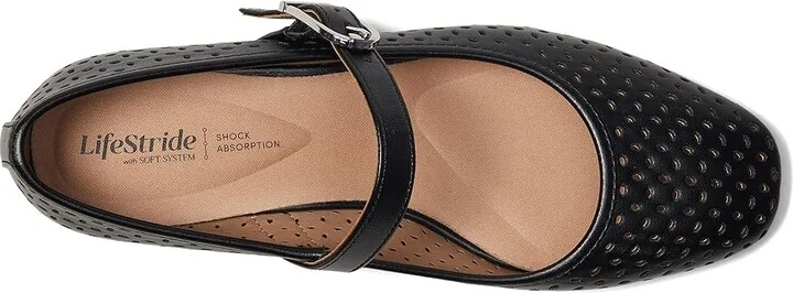 LifeStride Cameomj3 Women's Flat Shoes Black Faux Leather : 11 M (B), Leather/Rubber - Image 2