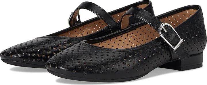 LifeStride Cameomj3 Women's Flat Shoes Black Faux Leather : 11 M (B), Leather/Rubber