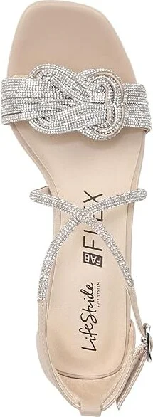 LifeStride Captivate Strappy Block Heel Dress Sandals Women's Sandals Tender Taupe : 9.5 W (C), Synthetic - Image 2