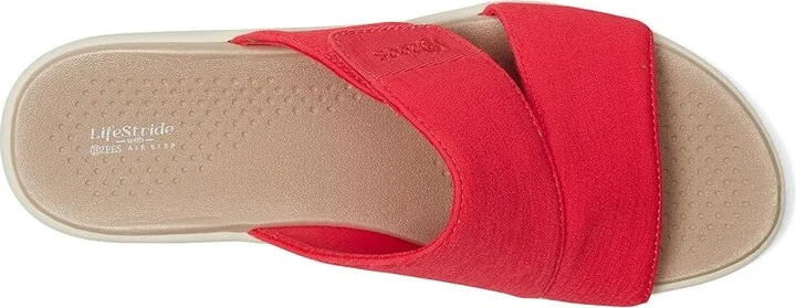 LifeStride Carefree Slides Women's Sandals Coral Beach Knit Fabric : 7.5 M (B), Synthetic - Image 2