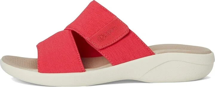 LifeStride Carefree Slides Women's Sandals Coral Beach Knit Fabric : 7.5 M (B), Synthetic - Image 6