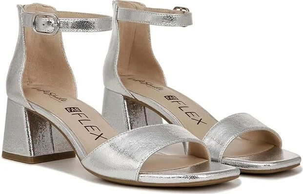 LifeStride Cassidy Ankle Strap Dress Sandals Women's Sandals Silver : 6 W (C), Synthetic