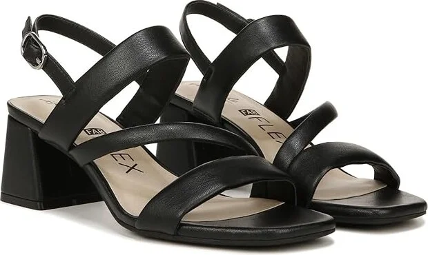LifeStride Celia Slingback Strappy Dress Sandals Women's Sandals Black : 9 M (B), Leather