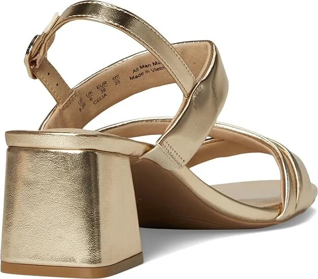 LifeStride Celia Slingbacks High Women's Heels Gold Metallic : 9.5 W (C), Leather - Image 4