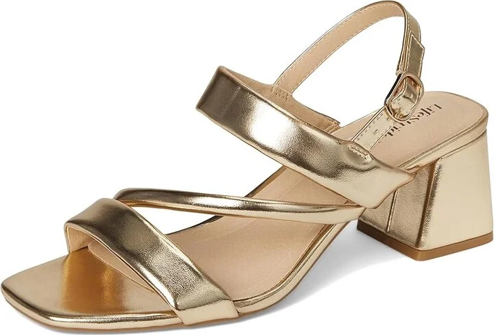 LifeStride Celia Slingbacks High Women's Heels Gold Metallic : 9.5 W (C), Leather - Image 5