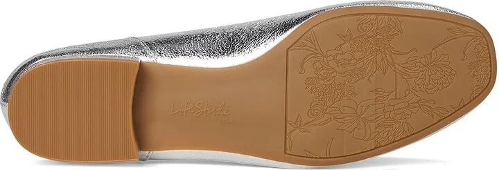 LifeStride Celine Skimmers Women's Flat Shoes Silver Faux Leather : 11 M (B) - Image 3