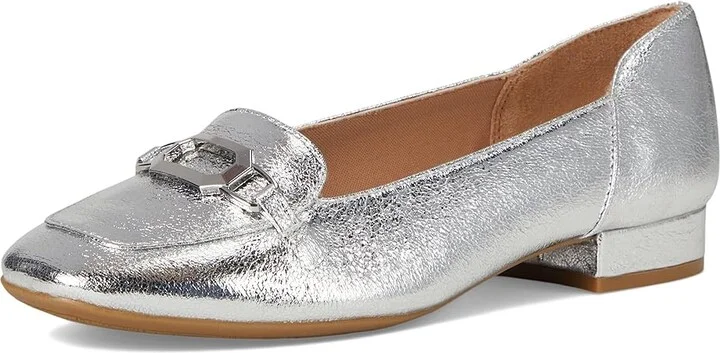LifeStride Celine Skimmers Women's Flat Shoes Silver Faux Leather : 11 M (B) - Image 5