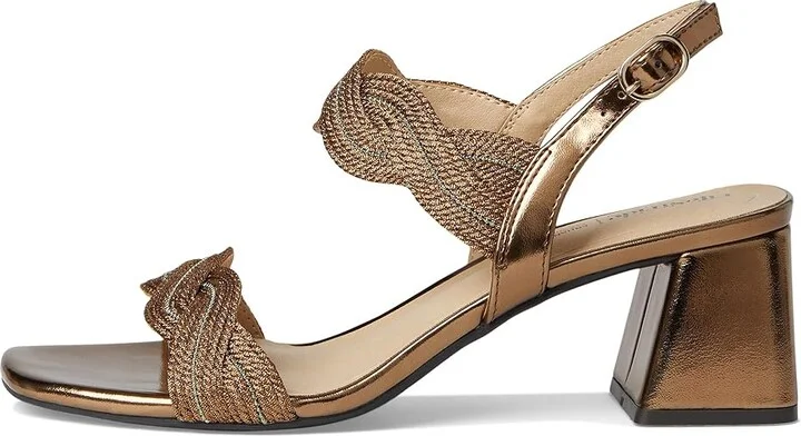LifeStride Charnelle Women's Sandals Bronze Metallic : 5.5 M (B), Leather/Rubber - Image 6