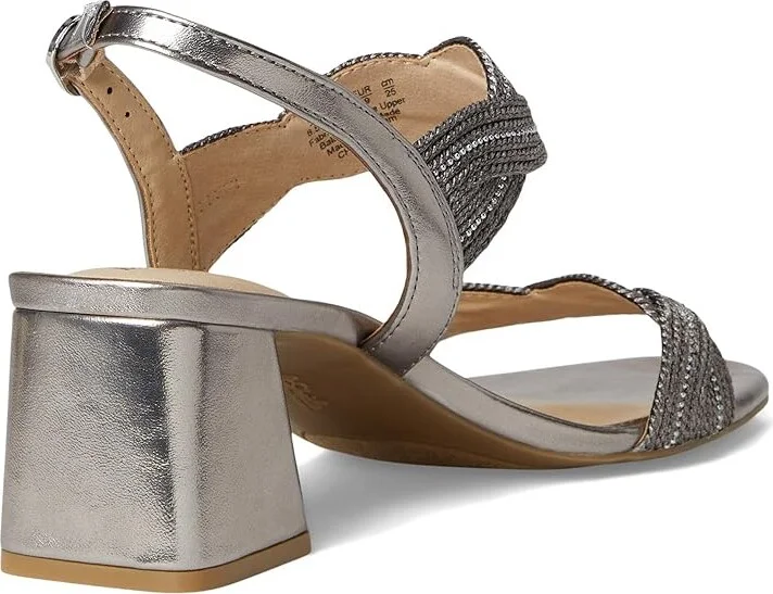 LifeStride Charnelle Women's Sandals Pewter Metallic : 6.5 W (C), Leather/Rubber - Image 4