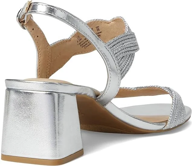 LifeStride Charnelle Women's Sandals Silver Metallic : 7 W (C), Leather/Rubber - Image 4