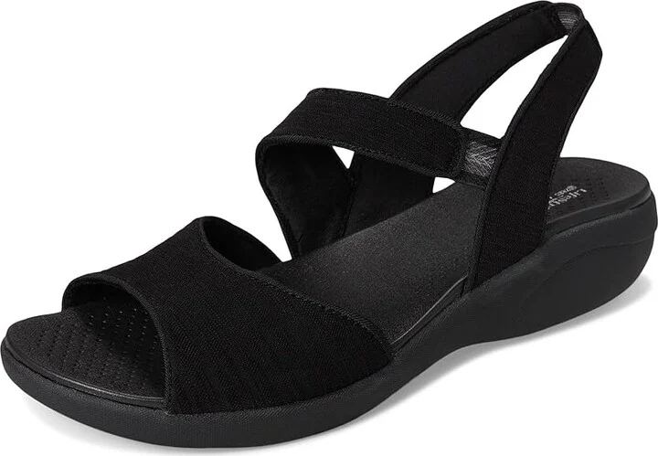 LifeStride Cheerful Strappies Women's Sandals Black Waxy Fabric : 11 M (B), Synthetic - Image 5