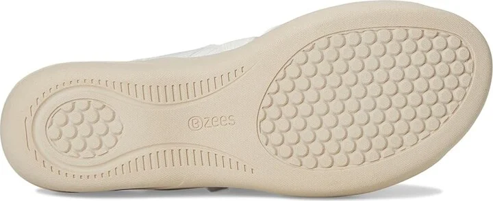 LifeStride Cheerful Strappies Women's Sandals Bright White Waxy Fabric : 9.5 M (B), Synthetic - Image 3