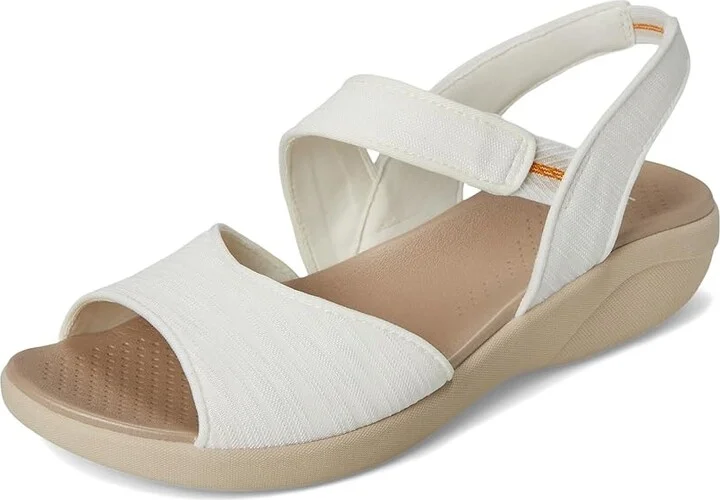 LifeStride Cheerful Strappies Women's Sandals Bright White Waxy Fabric : 9.5 M (B), Synthetic - Image 5