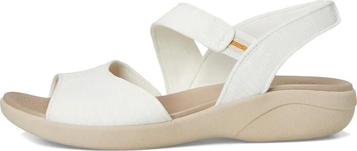 LifeStride Cheerful Strappies Women's Sandals Bright White Waxy Fabric : 9.5 M (B), Synthetic - Image 6
