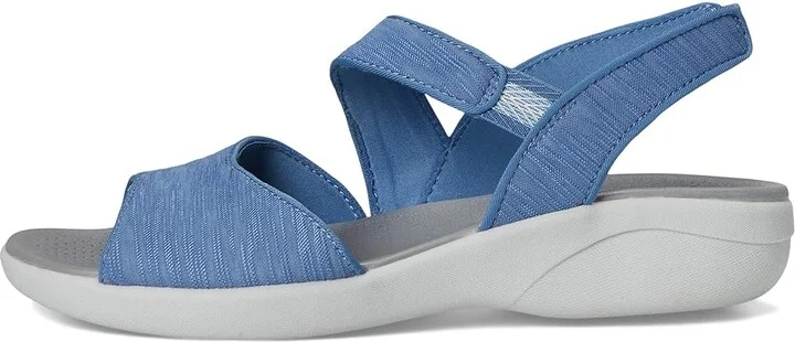LifeStride Cheerful Strappies Women's Sandals Elemental Blue Waxy Fabric : 9 W (C), Synthetic - Image 6