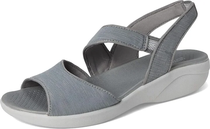 LifeStride Cheerful Strappies Women's Sandals Graphite Waxy Fabric : 9 W (C), Synthetic - Image 5