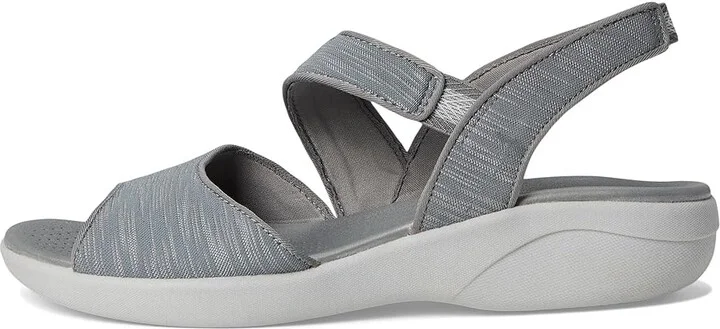 LifeStride Cheerful Strappies Women's Sandals Graphite Waxy Fabric : 9 W (C), Synthetic - Image 6
