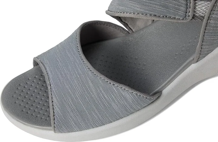 LifeStride Cheerful Strappies Women's Sandals Graphite Waxy Fabric : 9 W (C), Synthetic - Image 7