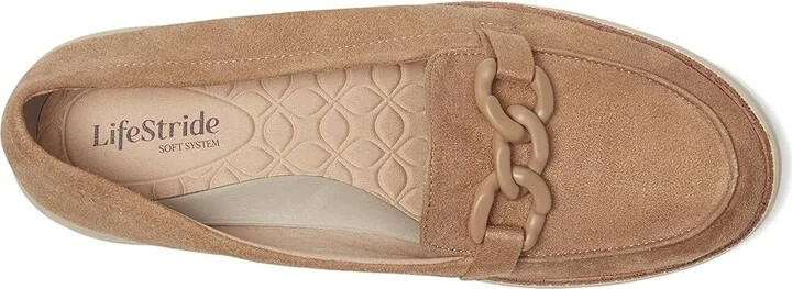 LifeStride Chelsea-Bit Loafer/Moc Shoes Women's Flat Shoes Bamboo Tan : 8.5 M (B), Faux Leather/Microfiber - Image 2