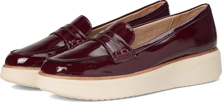 LifeStride Chelsea Loafer/Moc Shoes Women's Flat Shoes California Wine Patent : 9 M (B), Leather