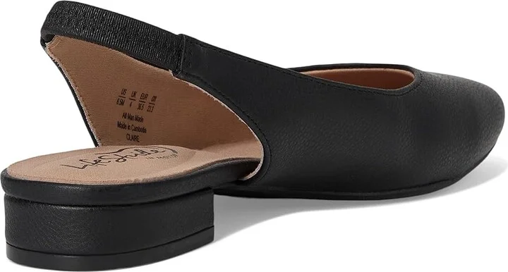 LifeStride Claire Slingback Ballet Flats Women's Flat Shoes Black : 8 M (B), Polyester/Textile - Image 4