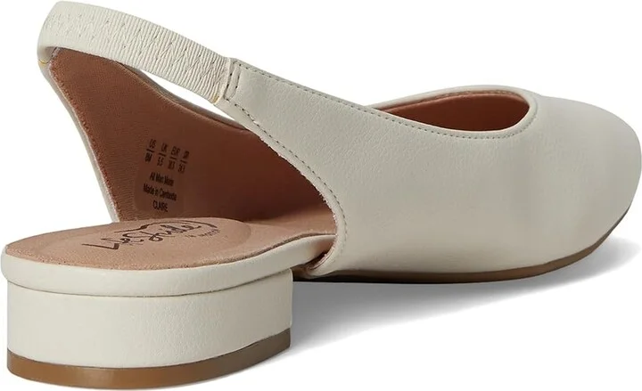 LifeStride Claire Slingback Ballet Flats Women's Flat Shoes Bone : 10 M (B), Polyester/Textile - Image 4