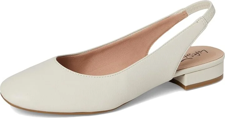 LifeStride Claire Slingback Ballet Flats Women's Flat Shoes Bone : 10 M (B), Polyester/Textile - Image 5