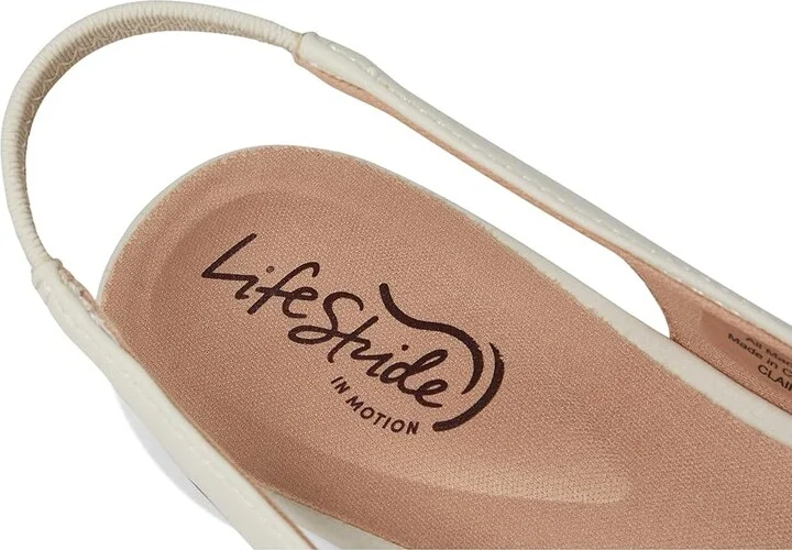 LifeStride Claire Slingback Ballet Flats Women's Flat Shoes Bone : 10 M (B), Polyester/Textile - Image 7