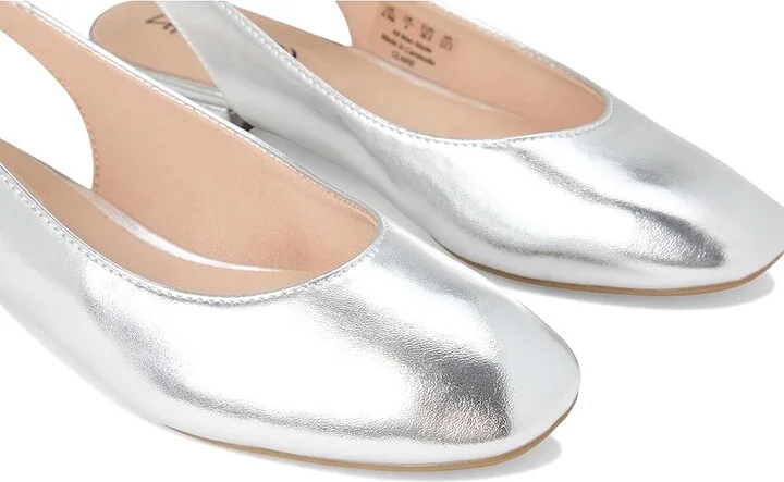 LifeStride Claire Slingback Ballet Flats Women's Flat Shoes Silver : 10 M (B), Polyester/Textile - Image 7