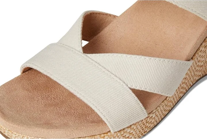 LifeStride Danita Strappy Wedge Sandals Women's Sandals Bone : 7 M (B), Textile - Image 7